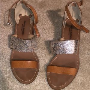 Metallic sandals